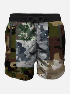 MC2 Saint Barth Man Camouflage Zipped Swim Shorts