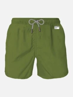 MC2 Saint Barth Man Military Green Swim Shorts | PANTONE™ SPECIAL EDITION