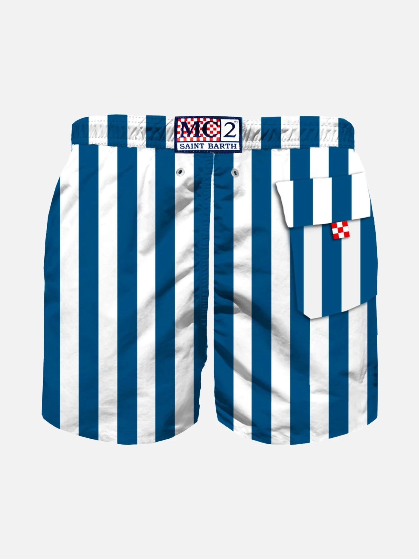 MC2 Saint Barth Boy Swim Shorts With Navy Blue Stripes 4 MC2 Saint Barth Boy Swim Shorts With Navy Blue Stripes - Image 2