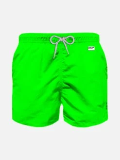MC2 Saint Barth Boy Fluo Green Swim Shorts | PANTONE™ SPECIAL EDITION