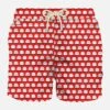 Man Light Fabric Swim Shorts With 500 Car Print | FIAT© 500 SPECIAL EDITION -The Bikini Collective 500I41front