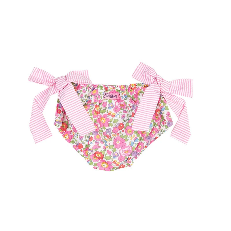 MC2 Saint Barth Baby Girl Swim Briefs With Flower Print 4 MC2 Saint Barth Baby Girl Swim Briefs With Flower Print - Image 2