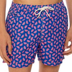 Light Fabric Man Swim Shorts Watermelon Print -The Bikini Collective anguria fantasia costume