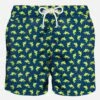 Light Fabric Swim Shorts Sharks Print -The Bikini Collective back swimshort mini shark yellow fluo1