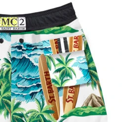 Hawaiian Print Boy Swim Shorts Surf Style -The Bikini Collective back 7 1