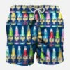 Multicolor Beers All Over Print Swim Shorts -The Bikini Collective beer swimshorts man2