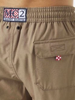 MC2 Saint Barth Man Beige Comfort And Stretch Swim Shorts -The Bikini Collective beige comfort swim shorts 3