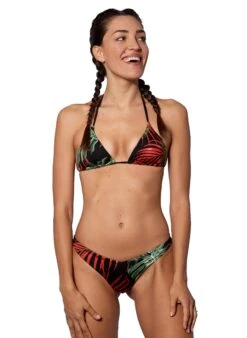 Tropical Leaves Jumbo Print Bikini With Cheeky Swim Briefs 7 Tropical Leaves Jumbo Print Bikini With Cheeky Swim Briefs -The Bikini Collective bikini brasiliana surf 1