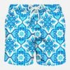 Light Fabric Man Swim Shorts Maiolica Print