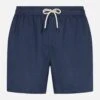 MC2 Saint Barth Blue Navy Man Linen Swim Short -The Bikini Collective blue linen swimshorts man 1