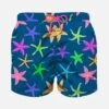 MC2 Saint Barth Boy Swim Shorts With Multicolor Starfish Print