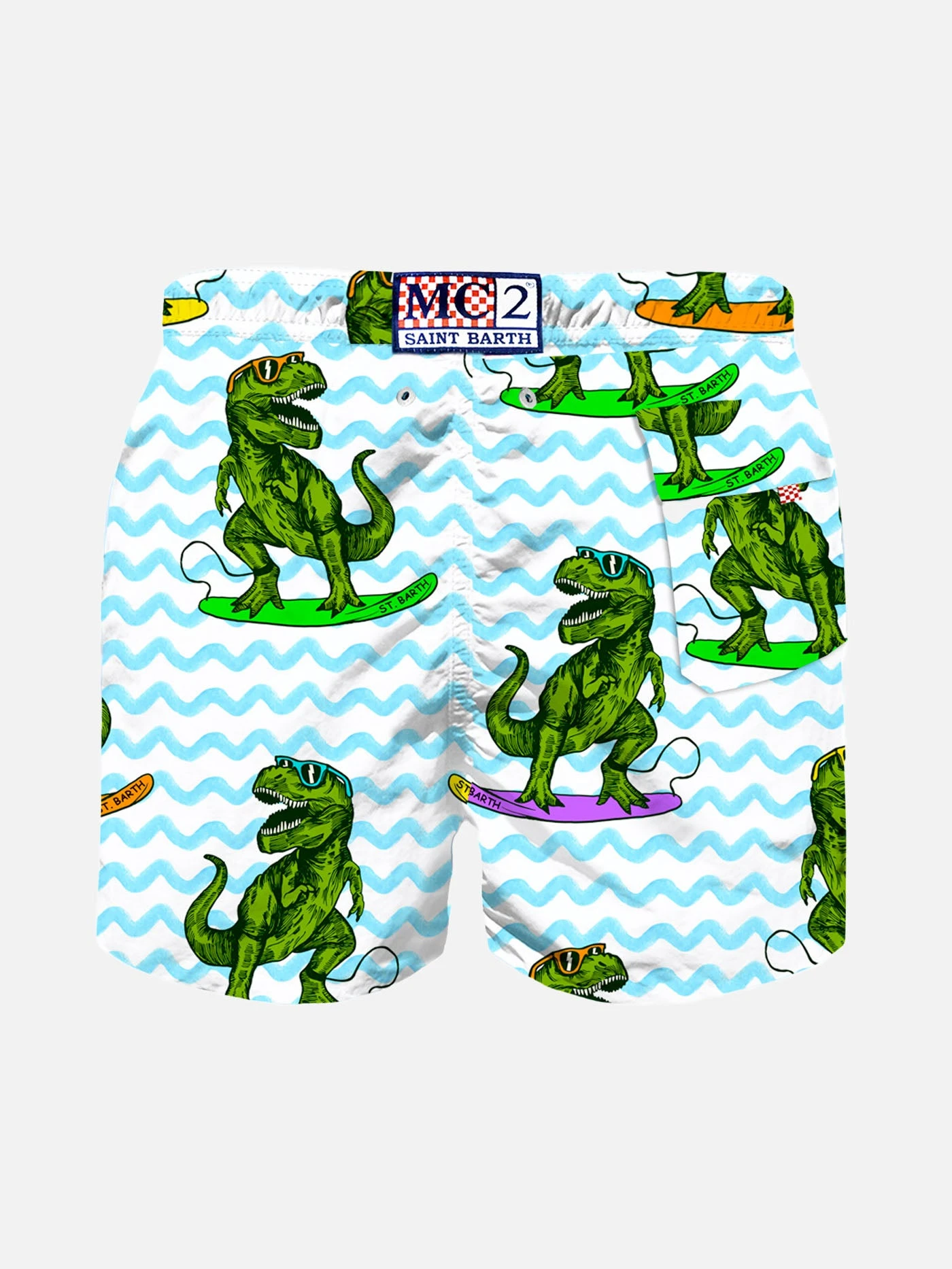 MC2 Saint Barth Boy Classic Swim Shorts With Dinosaur Print 4 MC2 Saint Barth Boy Classic Swim Shorts With Dinosaur Print - Image 2