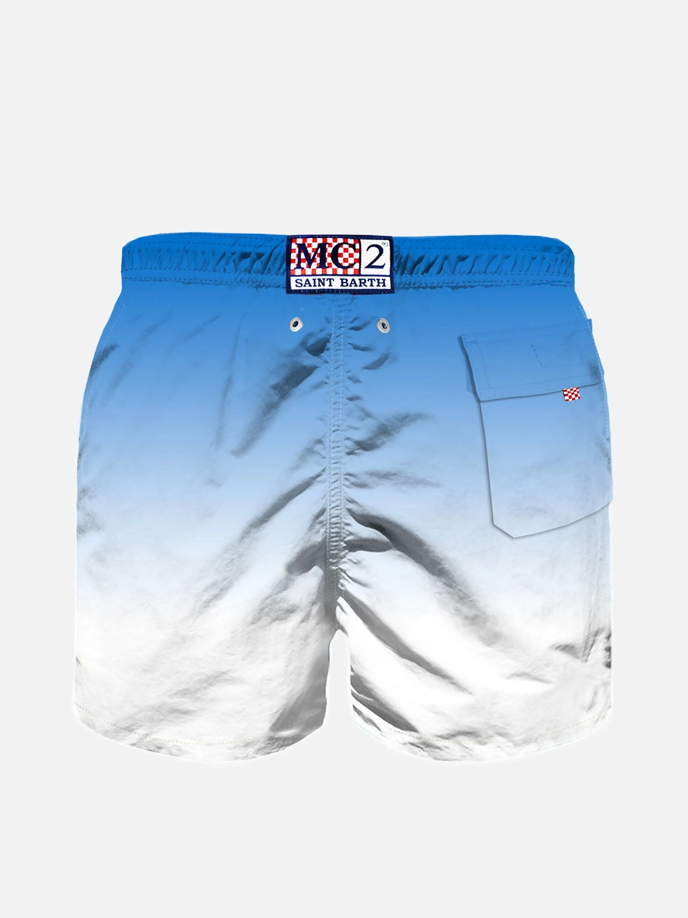 Boy Swim Shorts With Bluette And White Gradient Print 5 Boy Swim Shorts With Bluette And White Gradient Print - Image 3
