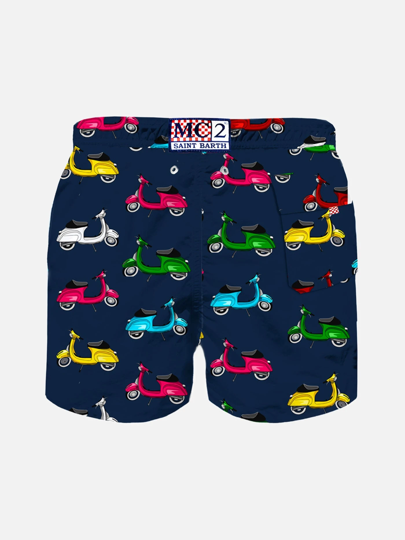 MC2 Saint Barth Boy Swim Shorts With Scooter Print 4 MC2 Saint Barth Boy Swim Shorts With Scooter Print - Image 2