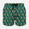 Boy Light Fabric Swim Shorts With Padel Santa Print -The Bikini Collective boy swimshort padel santa 00