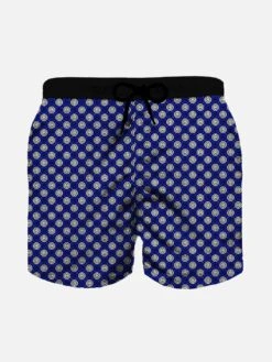 MC2 Saint Barth Boy Light Fabric Swim Shorts With Inter Loghi Print | INTER SPECIAL EDITION