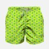 Boy Light Fabric Swim Shorts With Starfish Print -The Bikini Collective boy swimshort starfish yellow fluo 01