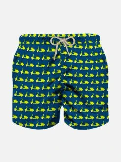 Boy Swim Shorts With Vespa Print | VESPA® SPECIAL EDITION