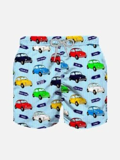 Boy Swim Shorts With Car Print |FIAT© 500