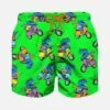 MC2 Saint Barth Boy Swim Shorts With Multicolor Rider T-rex 1 MC2 Saint Barth Boy Swim Shorts With Multicolor Rider T-rex -The Bikini Collective boy swimshorts green trex bike 1
