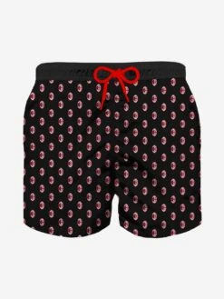 MC2 Saint Barth Boy Swim Shorts With Milan Pattern | MILAN SPECIAL EDITION