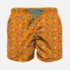 MC2 Saint Barth Boy Swim Shorts With Cars And Palms Print -The Bikini Collective boy swimshorts orange 1