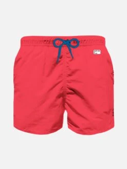 MC2 Saint Barth Boy Fluo Red Swim Shorts | PANTONE™ SPECIAL EDITION