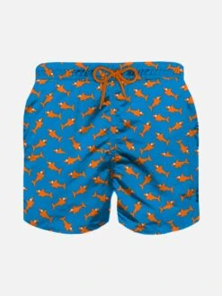MC2 Saint Barth Boy Swim Shorts With Sharks Print