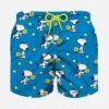 MC2 Saint Barth Boy Light Fabric Swim Shorts With Snoopy Padel Print | SNOOPY - PEANUTS™ SPECIAL EDITION -The Bikini Collective boy swimshorts snoopy padel 1