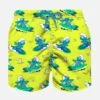 MC2 Saint Barth Boy Swim Shorts With Surfer Smurf Print | THE SMURFS SPECIAL EDITION -The Bikini Collective boy swimshorts surf