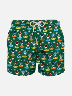 Boy Swim Shorts With Soccer Print