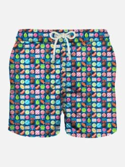 Light Fabric Man Swim Shorts Candy Print