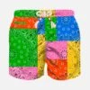 MC2 Saint Barth Boy Swim Shorts With Multicolor Bandanna Print