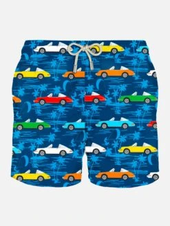 MC2 Saint Barth Man Swim Shorts With Cars Print