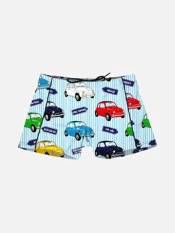 Boy Swim Trunk Jelly Cars Print