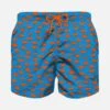 Boy Light Fabric Swim Shorts With Dinosaurs Print -The Bikini Collective costume blu dinosauri arancio bimbo mc2 mare 328ab0cc 07ee 411d bdf3 0047af4624bb