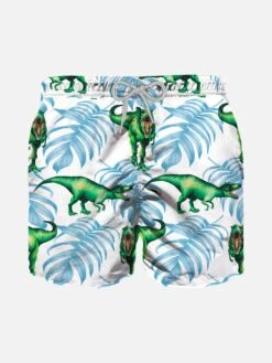 Boy Swim Shorts With T-rex Print