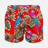 Boy Light Fabric Swim Shorts With Parrots Print -The Bikini Collective costume rosso pappagalli tropicale bambino mc2 8d17ca57 1de6 4cf3 a1cf 7b259f00d2ab