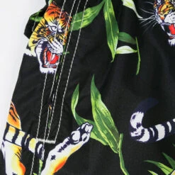 Man Light Fabric Swim Shorts With Tiger Print -The Bikini Collective costume tigre
