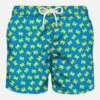 Light Fabric Man Swim Shorts Crabs Print -The Bikini Collective crab fluo swimshort men