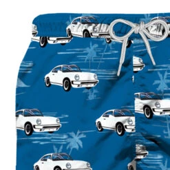 Boy Classic Swim Shorts With Cars Print -The Bikini Collective detail man swimwear 2 1