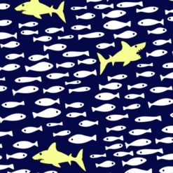 Boy Swim Shorts With Sharks And Fishes Print 7 Boy Swim Shorts With Sharks And Fishes Print -The Bikini Collective fish in shark 2