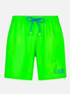 MC2 Saint Barth Man Fluo Green Comfort Swim Shorts