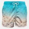 MC2 Saint Barth Man Swim Shorts With Photographic Beach Print -The Bikini Collective front beach swimshort placed