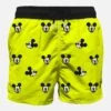 Man Swim Shorts With Mickey Mouse Print | ©DISNEY SPECIAL EDITION -The Bikini Collective front mickey mouse yellow fluo swimshort 1 2