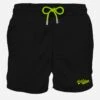 MC2 Saint Barth Man Black Swim Shorts With Milan Patch | MILAN SPECIAL EDITION