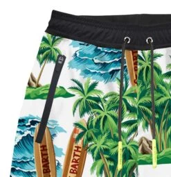 Hawaiian Print Boy Swim Shorts Surf Style -The Bikini Collective front 7