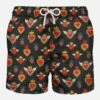 Light Fabric Man Swim Shorts Sacred Hearts Print -The Bikini Collective heart black secret swimshort1