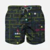 Boy Light Fabric Swim Shorts With Pac Man Print |Pacman© -The Bikini Collective jean lighting action pacman 2 7aa3a98f ccf9 4064 a029 2d3507489a1d
