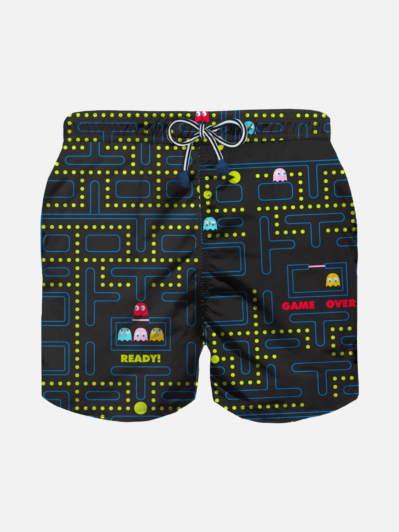 Boy Light Fabric Swim Shorts With Pac Man Print |Pacman© 2 Boy Light Fabric Swim Shorts With Pac Man Print |Pacman©